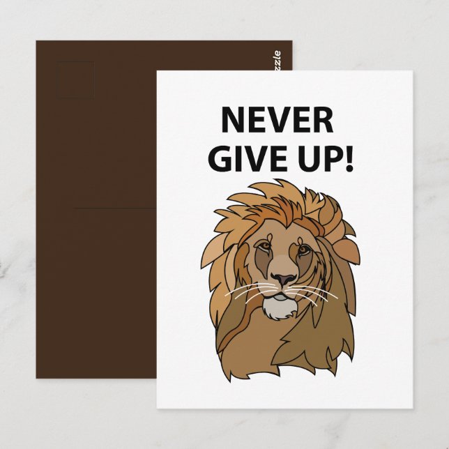 Postal León Nunca se Rinde León (Anverso / Reverso)