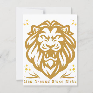 Postal León por ahí desde su nacimiento: Funny diseño de