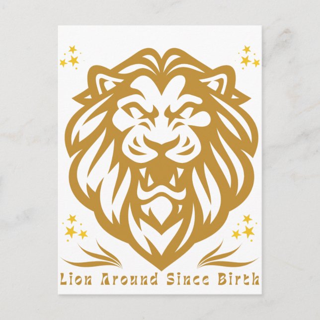 Postal León por ahí desde su nacimiento: Funny diseño de  (Anverso)