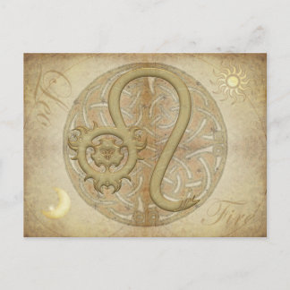 Postal León Rótulo Zodiac