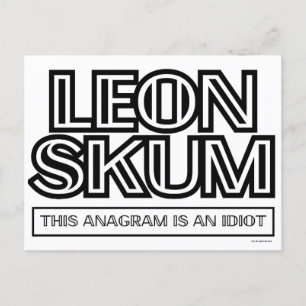 Postal Leon Skum   Este Anagram Es Un Idiota