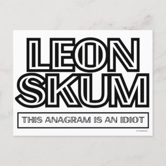 Postal Leon Skum | Este Anagram Es Un Idiota