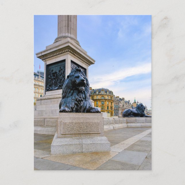 Postal León Trafalgar Square, London UK Postcard (Anverso)