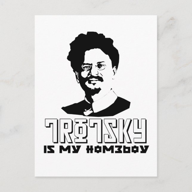 Postal Leon Trotsky es mi muchacho (Anverso)