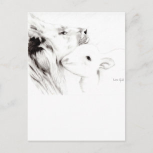 Postal León y cordero