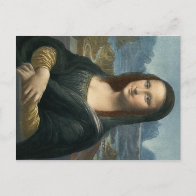 Postal Leonarde da Vinci Mona Lisa (Anverso)