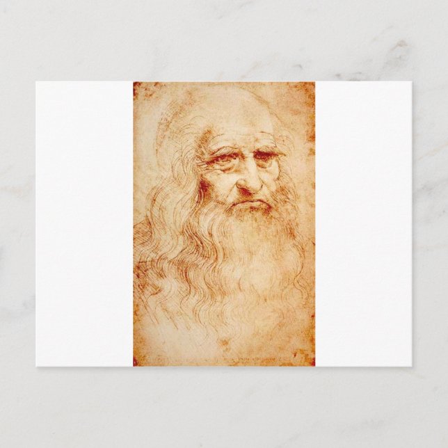 Postal Leonardo Da Vinci Autorretrato alrededor de 1510-1 (Anverso)
