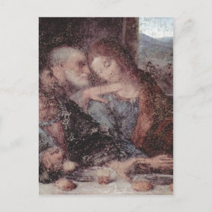 Postal Leonardo da Vinci Das Abendmahl, detalle 1495-1497