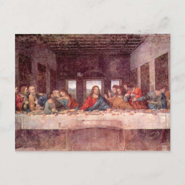Postal Leonardo da Vinci - La última cena (Anverso)
