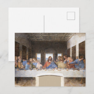 Postal Leonardo da Vinci La Última Cena Arte Fino