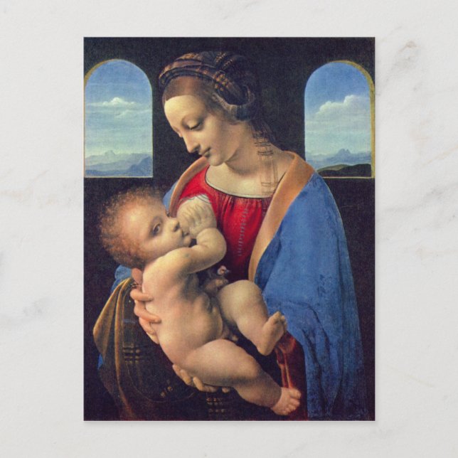 Postal Leonardo da Vinci - Madonna (Anverso)
