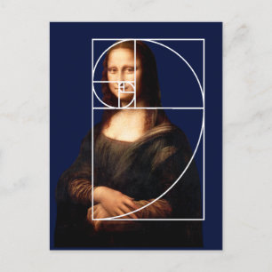 Postal Leonardo da Vinci Mona Lisa Fibonacci Sequence