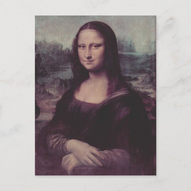 Postal Leonardo da Vinci Mona Lisa (La Giaconda) Mona Lis (Anverso)