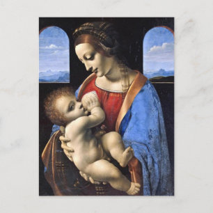 POSTAL LEONARDO DA VINCI MOTHER MARY & JESUS POSTCARTA