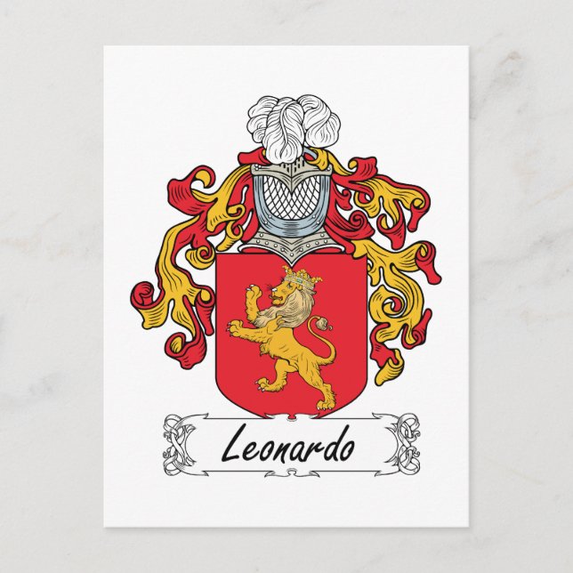 Postal Leonardo Family Crest (Anverso)