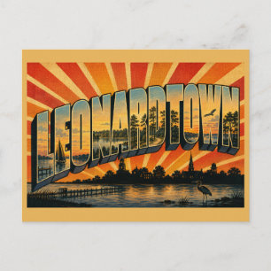 Postal Leonardtown Maryland Breton Bay Lago Bosque Arte