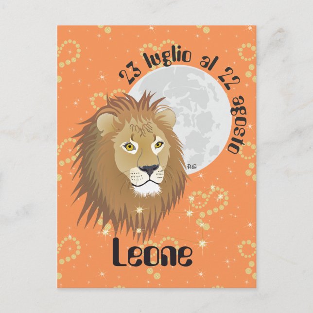 Postal Leone 23 luglio al 22 Cartolina (Anverso)