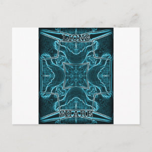 Postal Leones comparten arte Imprimir