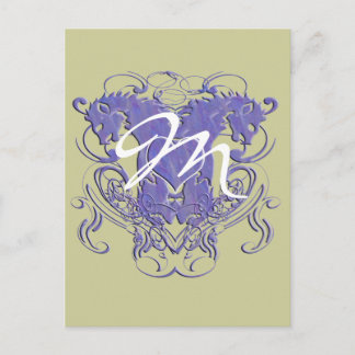 Postal Leones vintage con Swirls 4 Cabeceras y Giro Círcu