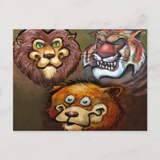 Postal ¡Leones y tigres y osos, oh Dios mío!