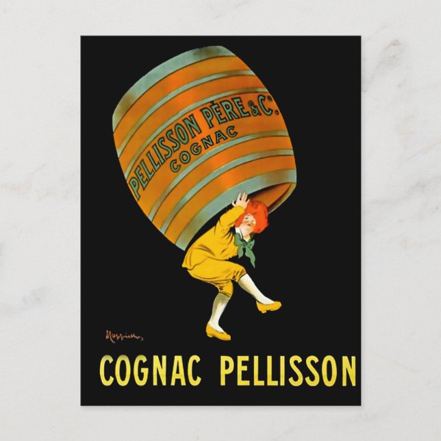 Postal Leonetto Cappiello Cognac Pelisson Publicidad (Anverso)