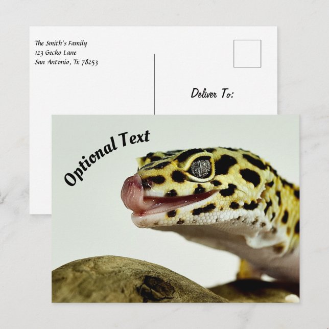 Postal Leopard Gecko (Anverso / Reverso)