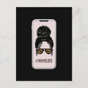 Postal Leopard Mom, Fun Selfie Mom Life, Funny Leopard P