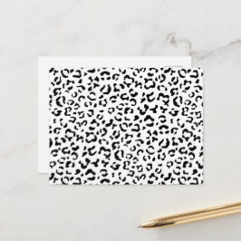 Postal Leopard Print, Leopard Spots, Negro Y Blanco