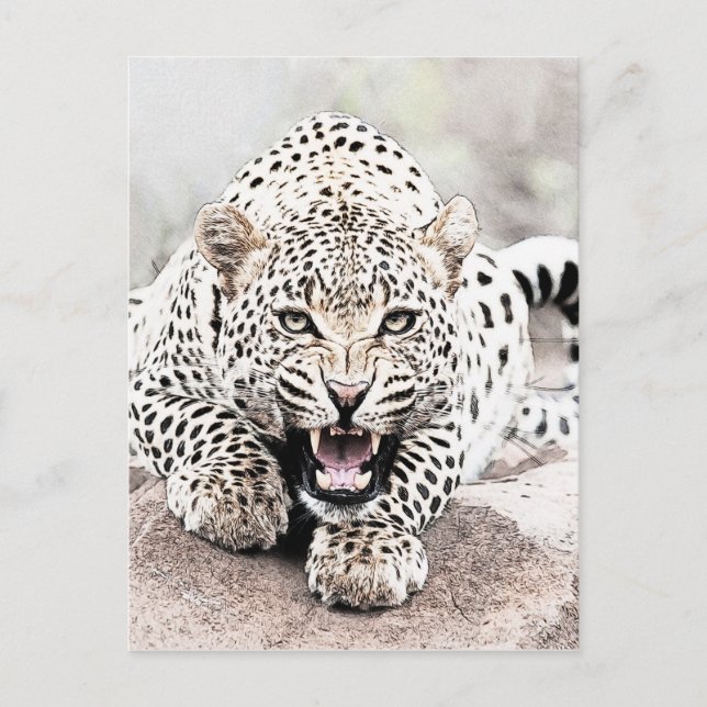 Postal Leopardo (Anverso)
