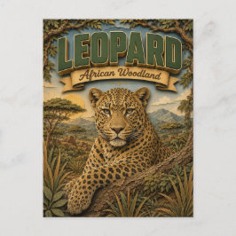 Postal Leopardo Bosque Africano POPCUT