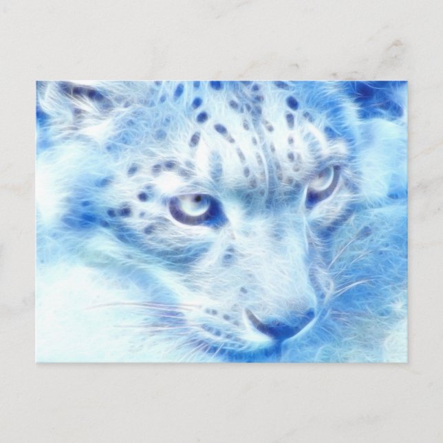 Postal *Leopardo de la nieve* Espíritu salvaje (Anverso)