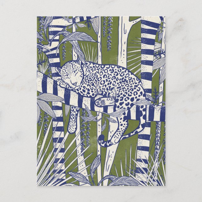 Postal Leopardo durmiendo (Anverso)