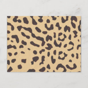 Postal leopardo; en blanco