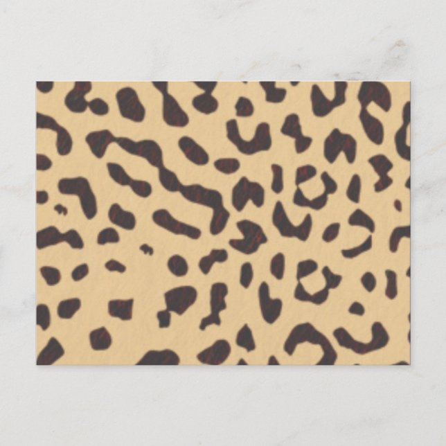 Postal leopardo; en blanco (Anverso)