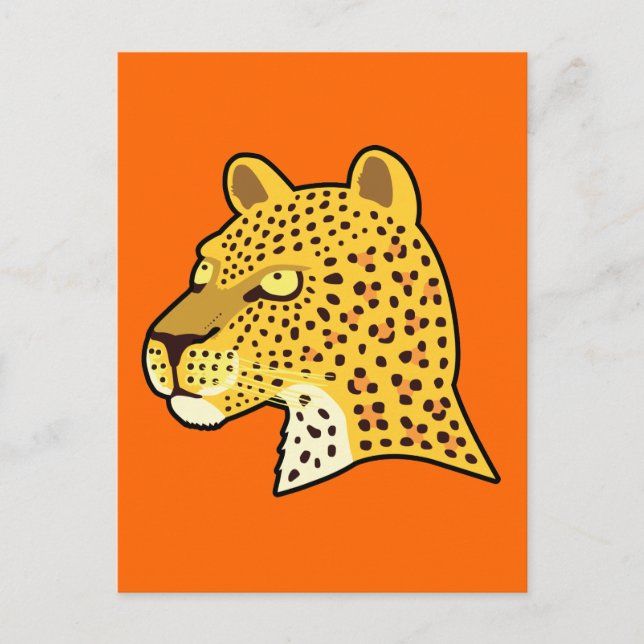 Postal Leopardo localizado (Anverso)