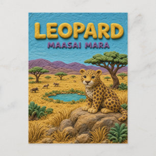 Postal Leopardo Maasai Mara Moderno KlayKoo