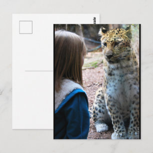 Postal Leopardo y Niño