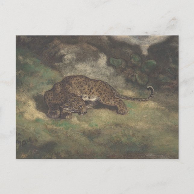 Postal Leopardo y serpiente (Anverso)