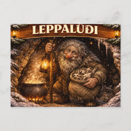 Postal Leppaludi Icelandic Yule Lad