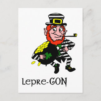 Postal Lepre-con Leprechaun Robando Oro