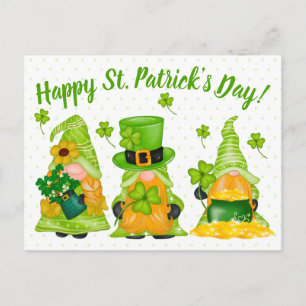 Postal Leprechaun Gnome Dots Happy St. Patrick's Day Post