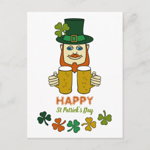 Postal Leprechaun irlandés, Día de San Patricio