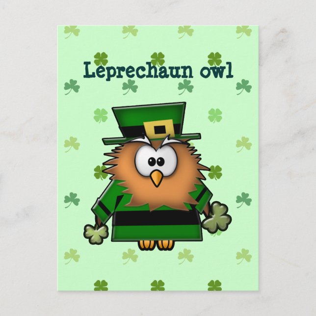 Postal leprechaun owl (Anverso)