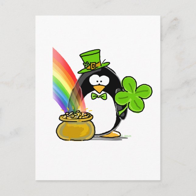 Postal Leprechaun Penguin (Anverso)