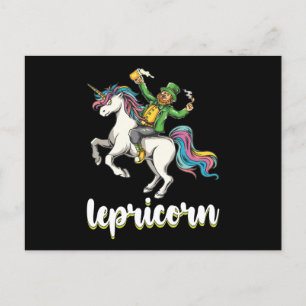 Postal Lepricorn Leprechaun Unicorn San Patricio