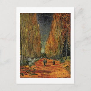 Postal Les Alyscamps de Vincent van Gogh. Otoño