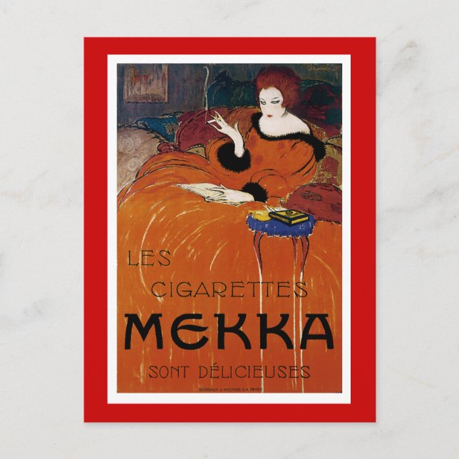 Postal Les Cigarettes Mekka (Anverso)