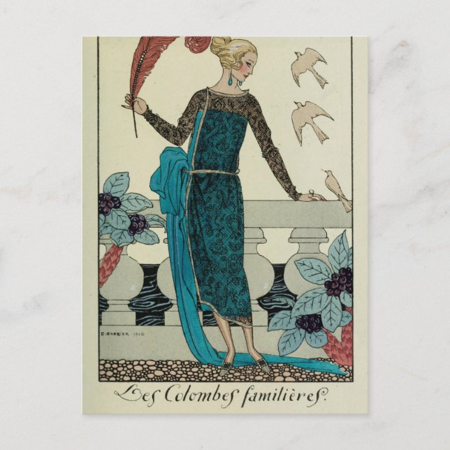 Postal Les Colombes Familieres (Anverso)