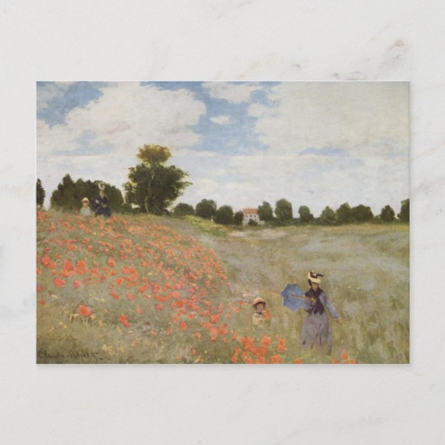 Postal Les coquelicots - Claude Monet - 1873 (Anverso)