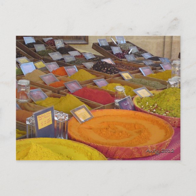 Postal Les Couleurs de la Provence 3: Le Marché d'Aix (Anverso)